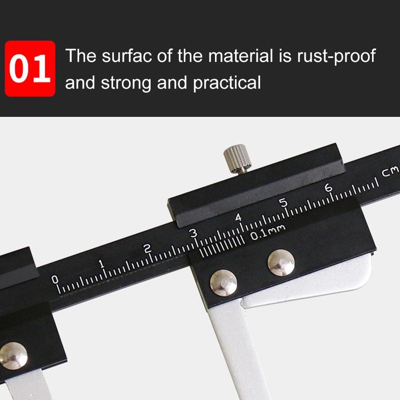 Tire Tread Depth Gauge,Portable Brake Disc Measuring Tool,0-60mm Metric Gauge Ruller,Tyre Plate Wear Depth Caliper Tool for Car Truck Motorcycle - Image 5